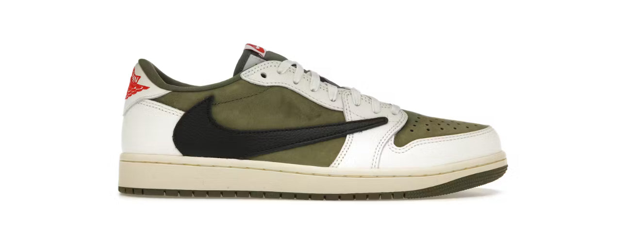 Jordan 1 Retro Low OG SP Travis Scott en verde oliva medio
